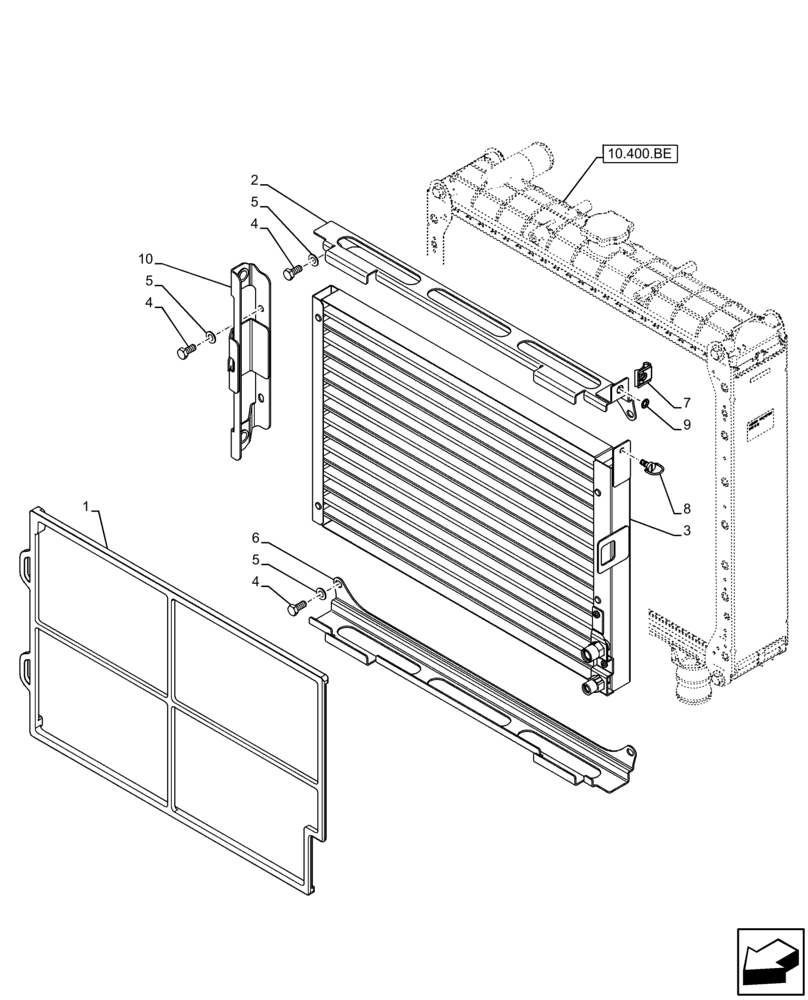 Схема запчастей Case IH FARMALL 65C - (50.200.AK ) - VAR - 334183, 334211, 391606, 743496, 743573, 744588 - AIR CONDITIONER, CONDENSER (50) - CAB CLIMATE CONTROL
