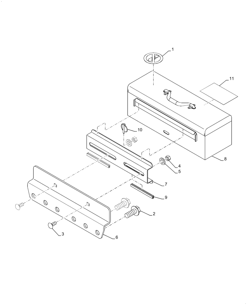 Схема запчастей Case IH MAGNUM 220 - (88.100.AH) - TOOL BOX (88) - ACCESSORIES