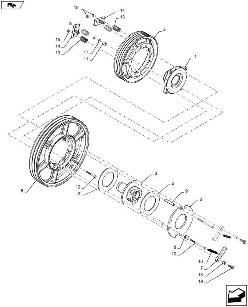 Схема запчастей Case IH 7140 - (60.150.AY[01]) - CLUTCH, FEEDER, ROCK GUARD (60) - PRODUCT FEEDING
