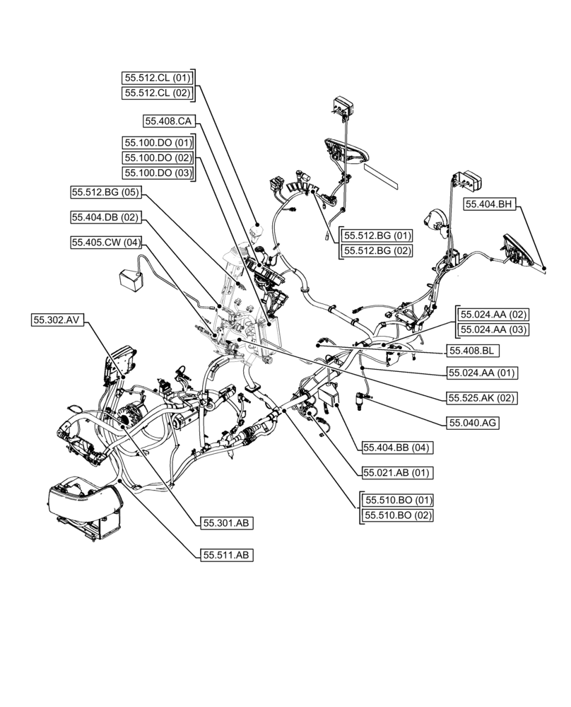 Схема запчастей Case IH FARMALL 65C - (55.000.00[04]) - SECTION INDEX - ELECTRICAL SYSTEMS (55) - ELECTRICAL SYSTEMS