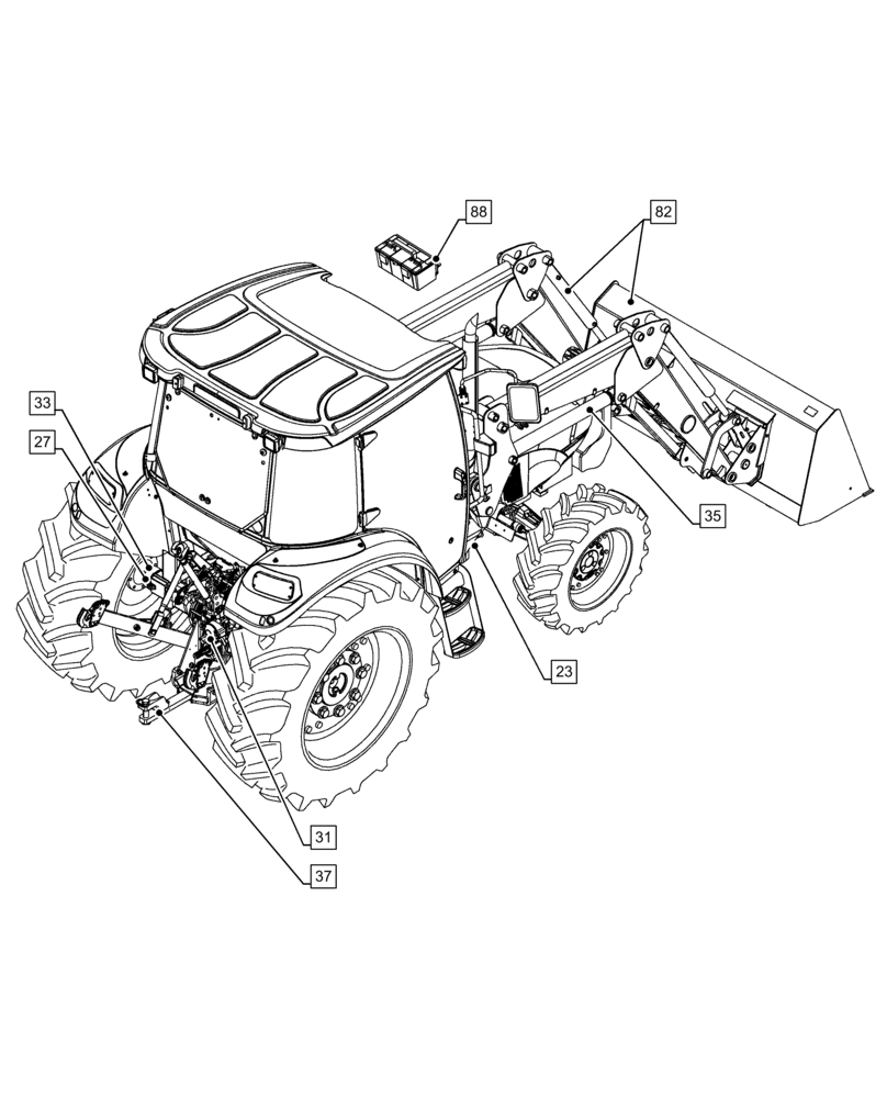 Схема запчастей Case IH FARMALL 65C - (00.000.00[02]) - PICTORIAL INDEX - MAIN SECTIONS (00) - GENERAL & PICTORIAL INDEX