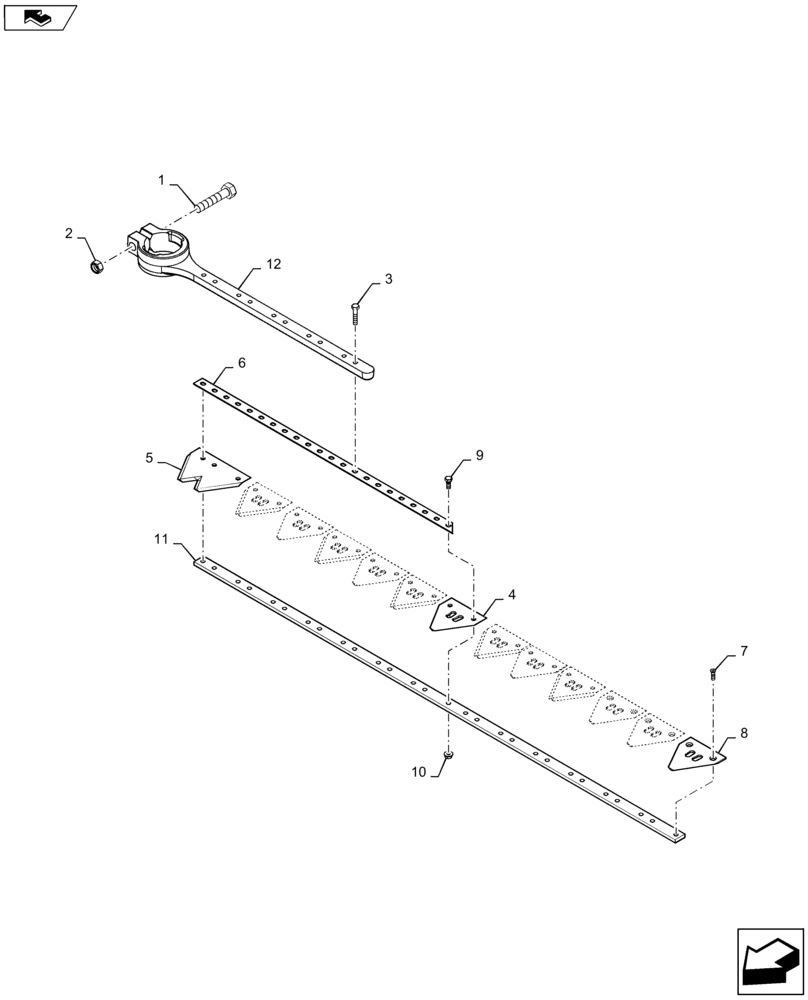 Схема запчастей Case IH DH303 - (58.110.BD[10]) - KNIFE, DOUBLE, RH, W/SCHUMACHER (58) - ATTACHMENTS/HEADERS