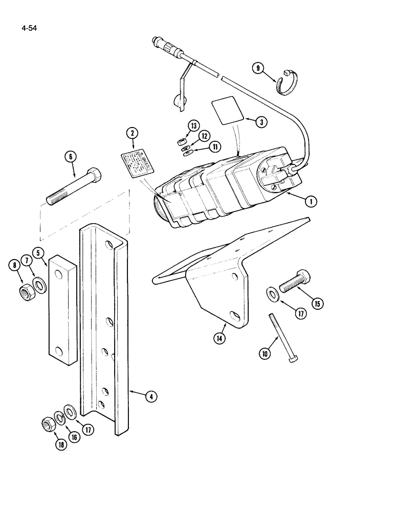 Схема запчастей Case IH 3594 - (4-054) - GROUND SPEED SENSOR (04) - ELECTRICAL SYSTEMS