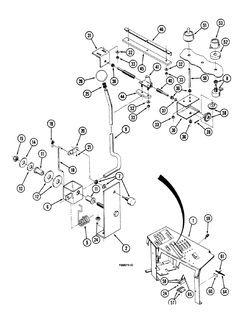 Схема запчастей Case IH 9150 - (8-28) - THREE POINT HITCH CONTROLS (08) - HYDRAULICS