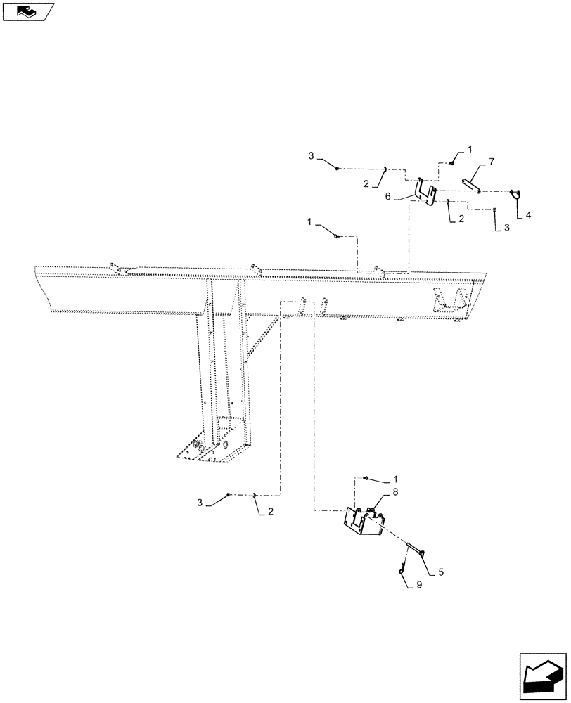 Схема запчастей Case IH DH303 - (88.100.44[04]) - KIT, 4-WHEEL STORAGE (88) - ACCESSORIES