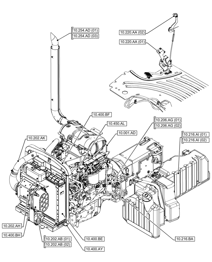 Схема запчастей Case IH FARMALL 65C - (10.000.00[01]) - SECTION INDEX - ENGINE (10) - ENGINE