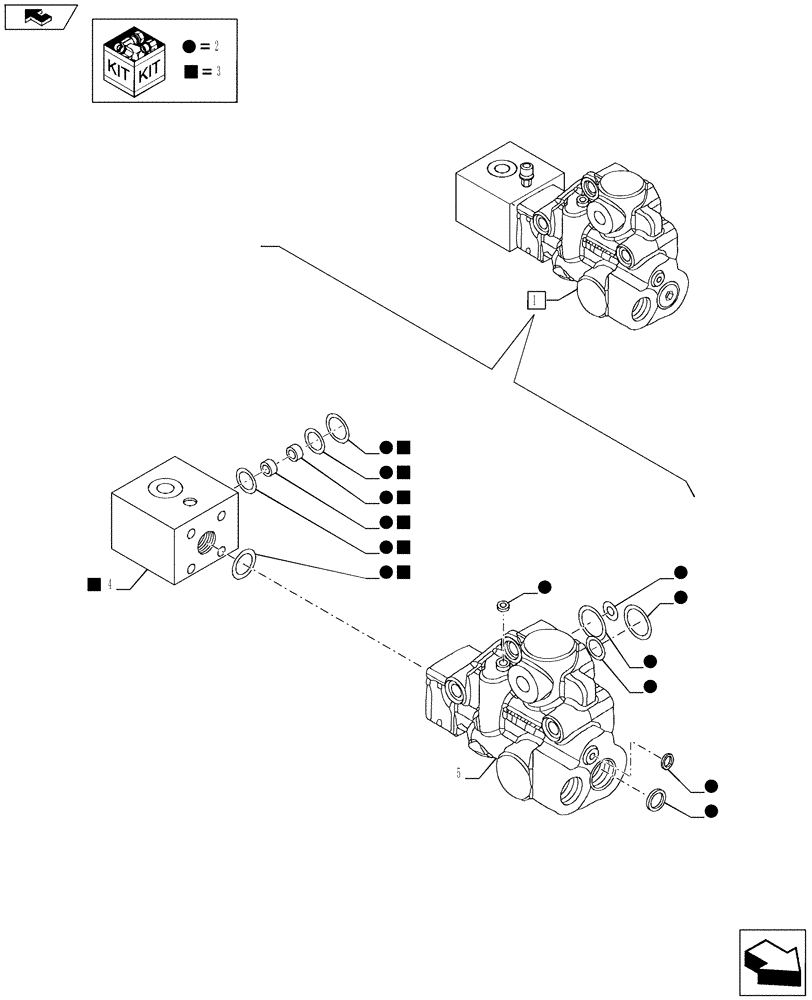 Схема запчастей Case IH PUMA 170 - (33.220.0201[02]) - ABS SYSTEM - TRAILER BRAKE VALVE (UNIVERSAL) - BREAKDOWN (VAR.743978 / 720414) (33) - BRAKES & CONTROLS