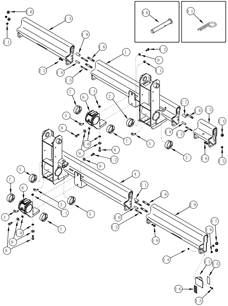 Схема запчастей Case IH CPX620 - (09A-41) - TOOLBARS AND EXTENSIONS (13) - PICKING SYSTEM