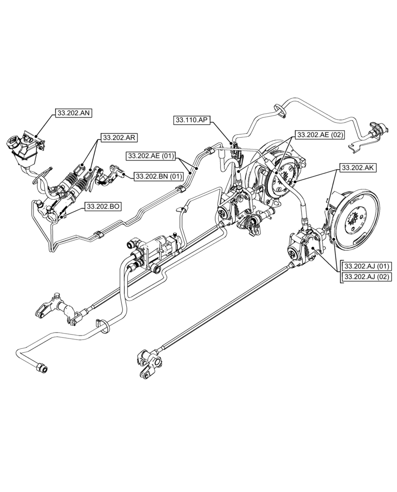 Схема запчастей Case IH FARMALL 65C - (33.000.00[01]) - SECTION INDEX - BRAKES & CONTROLS (33) - BRAKES & CONTROLS