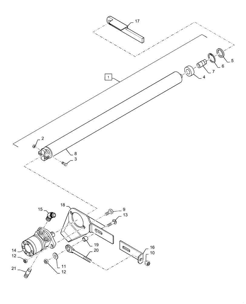 Схема запчастей Case IH DH363 - (58.130.AJ[06]) - DRAPER, DECK, DRIVE ROLLER ASSY (58) - ATTACHMENTS/HEADERS