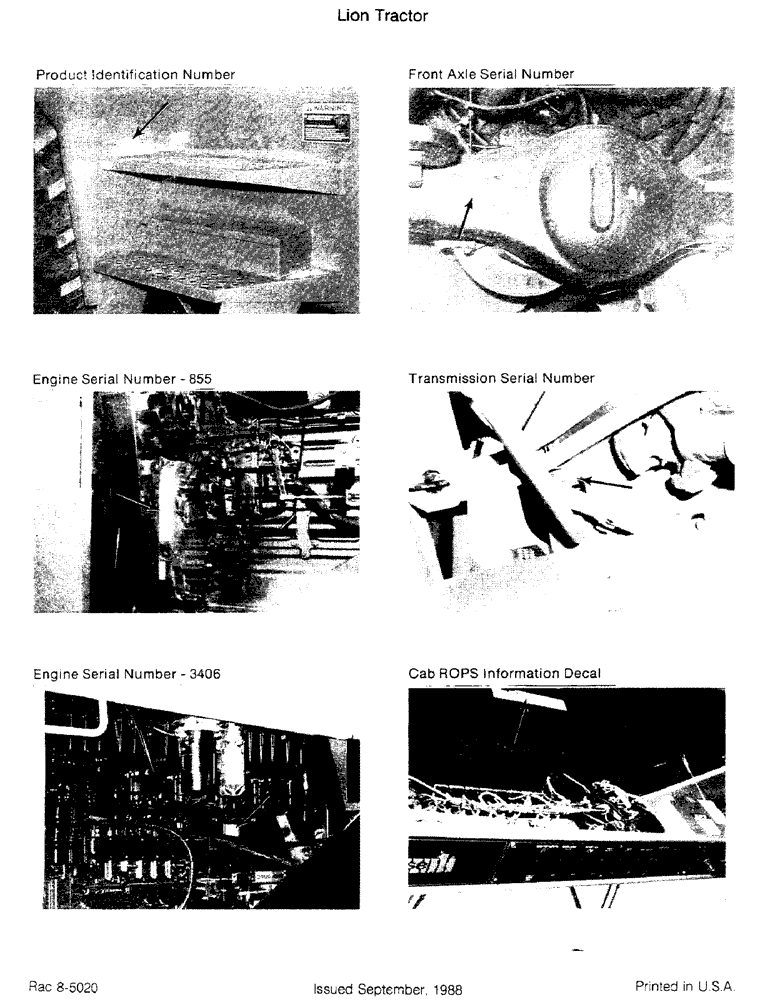 Схема запчастей Case IH STEIGER - (1-04) - SERIAL NUMBERS (00) - PICTORIAL INDEX