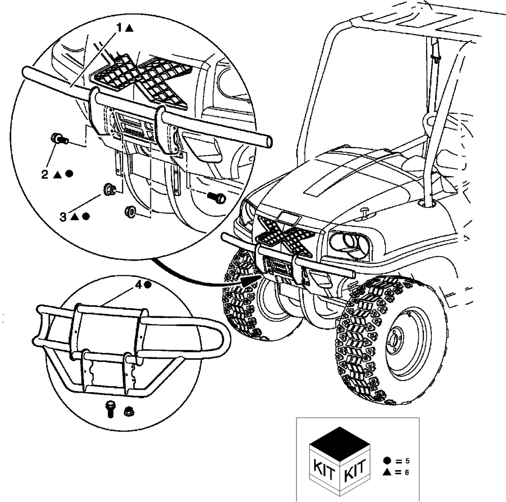 Схема запчастей Case IH SCOUT XL - (88.114.03) - DIA KIT, AWD BRUSH GUARD AND BUMPER (88) - ACCESSORIES