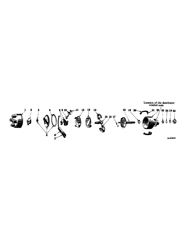 Схема запчастей Case IH 350 - (080) - ELECTRICAL SYSTEM, CARBURETED ENGINE, BATTERY IGNITION DISTRIBUTOR (06) - ELECTRICAL SYSTEMS