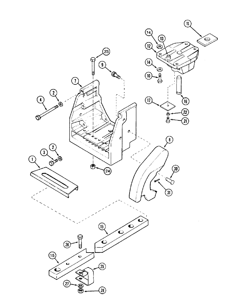 Схема запчастей Case IH 8940 - (9-010) - DRAWBAR, WITH HITCH (09) - CHASSIS/ATTACHMENTS