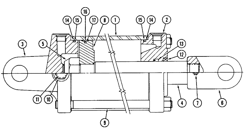 Схема запчастей Case IH 800 - (8-06) - FRONT HYDRAULIC CYLINDER AND CONNECTIONS PLOWS WITH 3/8 INCH I.D. HOSES (08) - HYDRAULICS