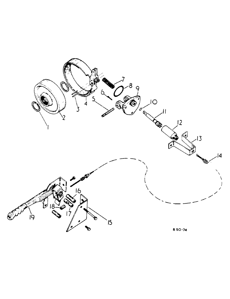 Схема запчастей Case IH 784 - (04-005) - PARK LOCK (5.1) - BRAKES