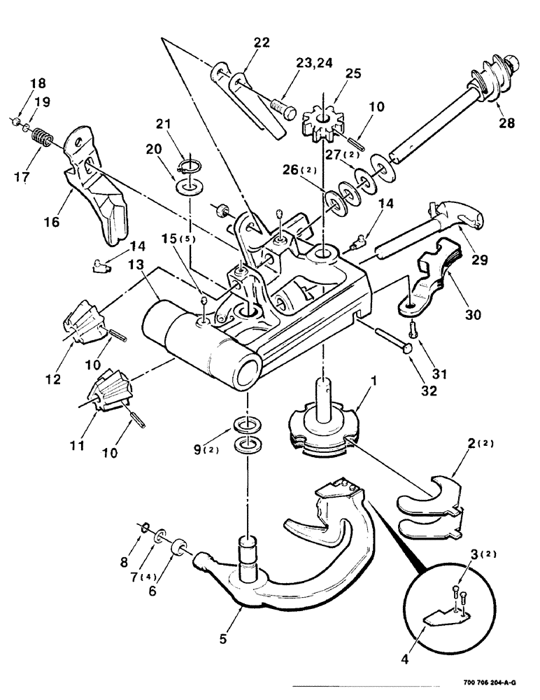 Схема запчастей Case IH 8545 - (6-22) - KNOTTER HEAD ASSEMBLY - RASSPE (TWINE), (S.N. CFH0044501 THRU CFH0045210) (14) - BALE CHAMBER