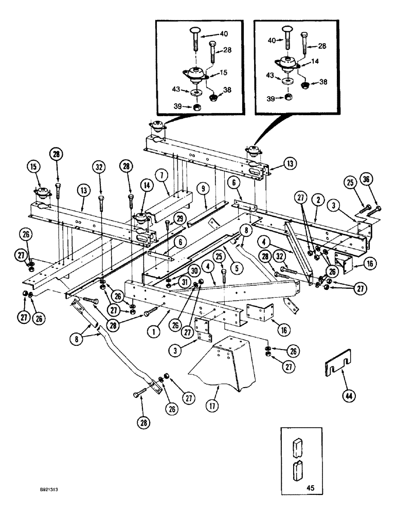 Схема запчастей Case IH 1800 - (9E-02) - MAIN FRAME AND PLATFORM SUPPORT (12) - CHASSIS