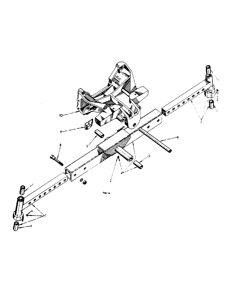Схема запчастей Case IH 364 - (4-09) - CHASSIS, FRONT AXLE (12) - CHASSIS