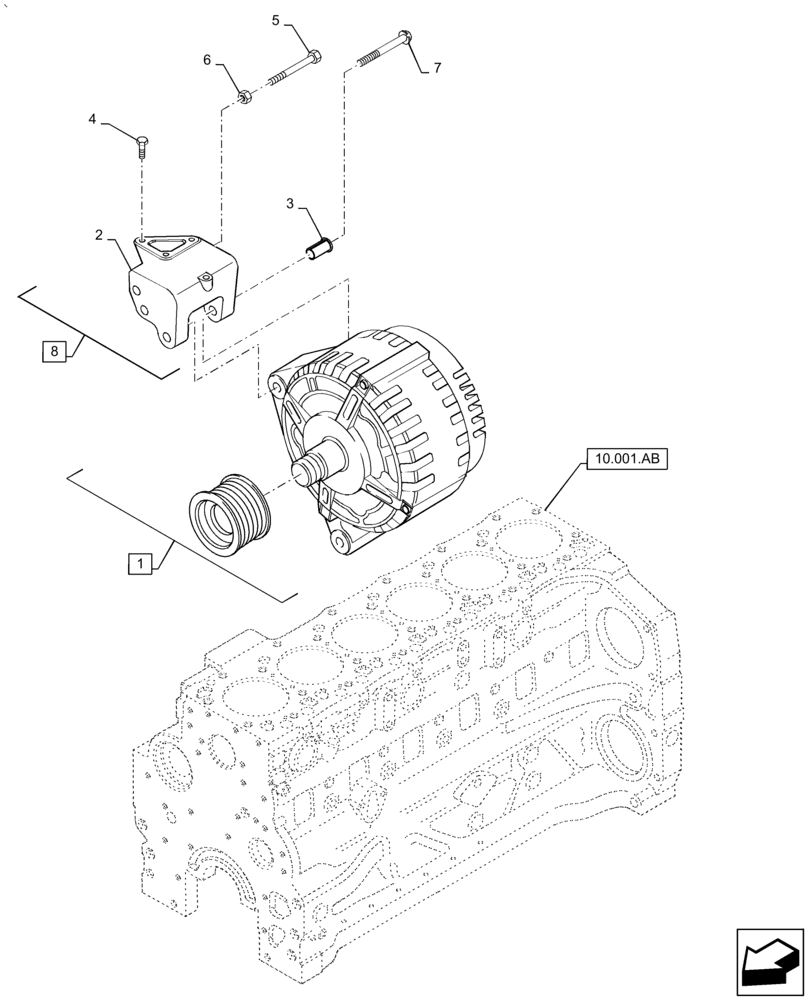 Схема запчастей Case IH PUMA 2304 - (55.301.AA) - ALTERNATOR (55) - ELECTRICAL SYSTEMS