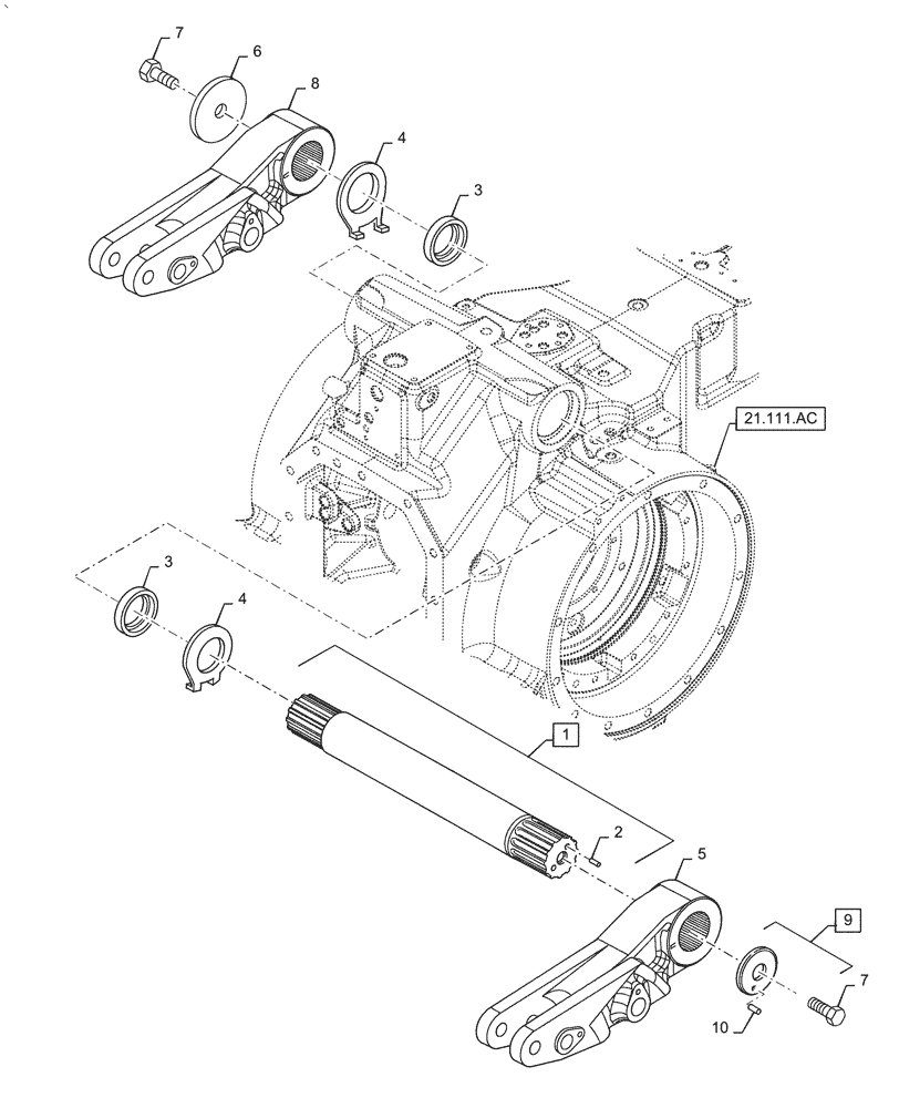 Схема запчастей Case IH PUMA1854 - (37.110.AQ) - HYDRAULIC POWER LIFT - ROCK SHAFT AND ASSOCIATES (37) - HITCHES, DRAWBARS & IMPLEMENT COUPLINGS