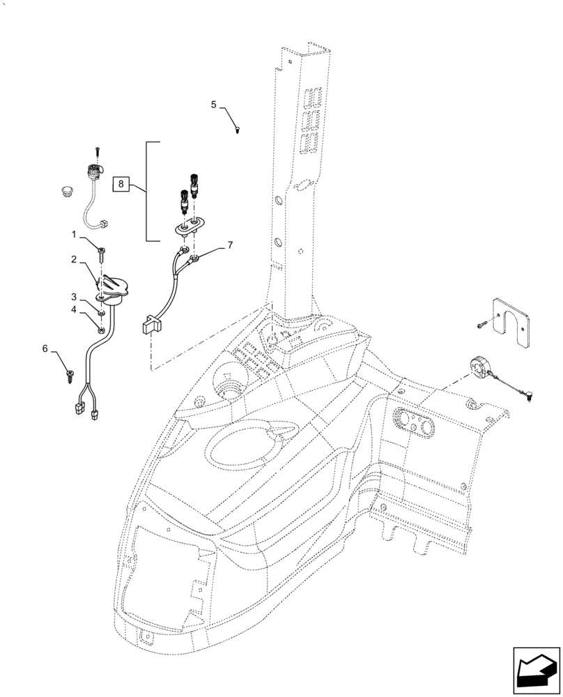 Схема запчастей Case IH PUMA 2304 - (55.510.BM[01]) - AUXILIARY POWER SOCKET, CAP (55) - ELECTRICAL SYSTEMS