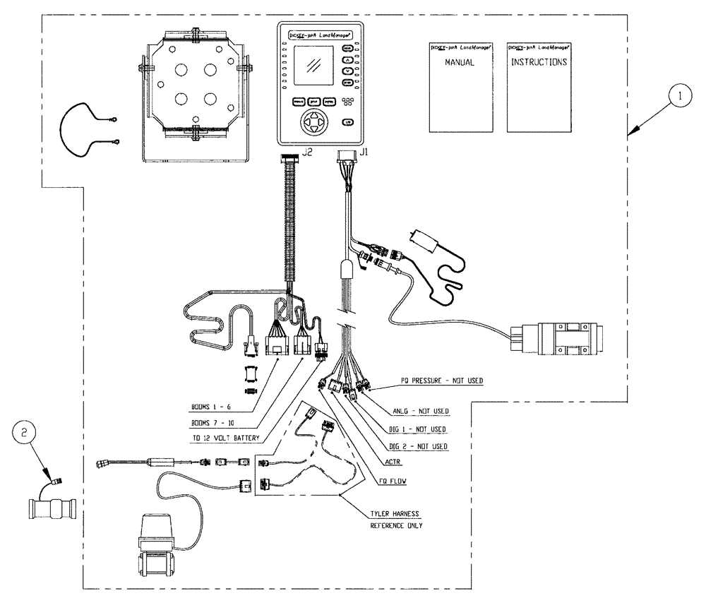Схема запчастей Case IH SPX4260 - (322) - DICKEY-JOHN® CONTROLLER OPTION (78) - SPRAYING