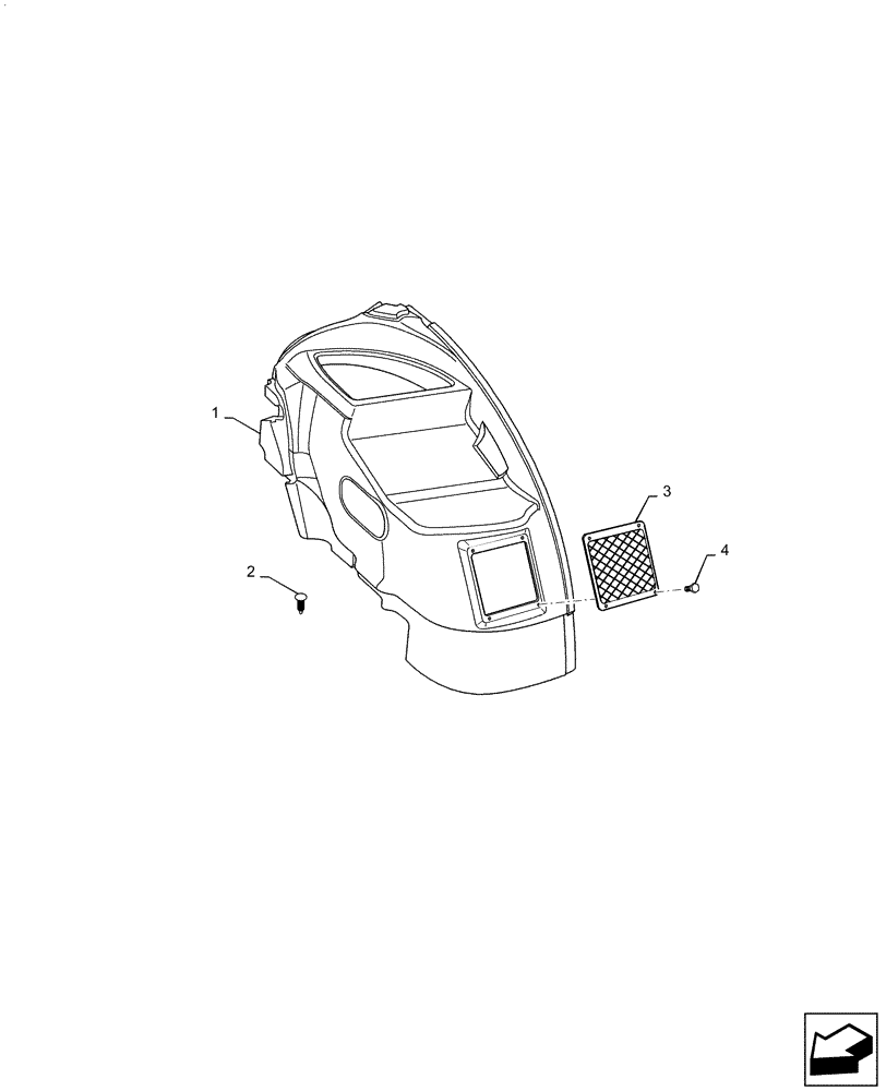 Схема запчастей Case IH PUMA 2304 - (90.160.BY[03]) - (VAR.671) FRONT LEFT CAB STORAGE BOX (90) - PLATFORM, CAB, BODYWORK AND DECALS