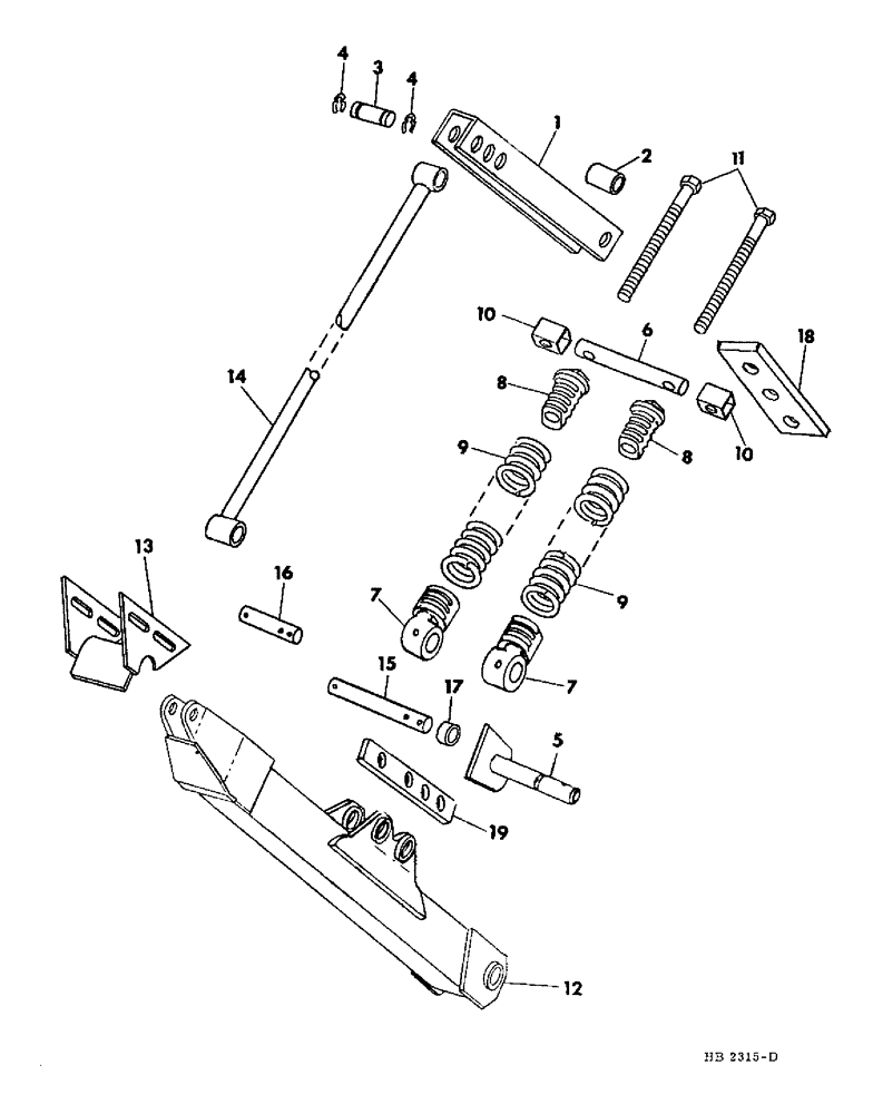 Схема запчастей Case IH 5000 - (09-09) - FRAME, HEADER FLOATATION AND ARM, FOR DRAPER HEADER 1979 AND SINCE (12) - FRAME