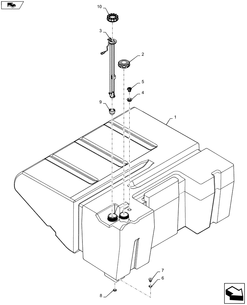 Схема запчастей Case IH 7140 - (10.216.AI) - FUEL TANK & ASSOCIATED PARTS (10) - ENGINE