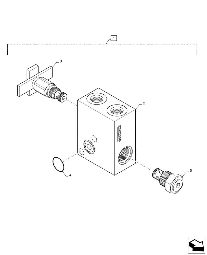 Схема запчастей Case IH RB565 - (35.540.AK[03]) - VAR - 726813 - BALE TENSION, MANIFOLD, 2000 PSI (35) - HYDRAULIC SYSTEMS