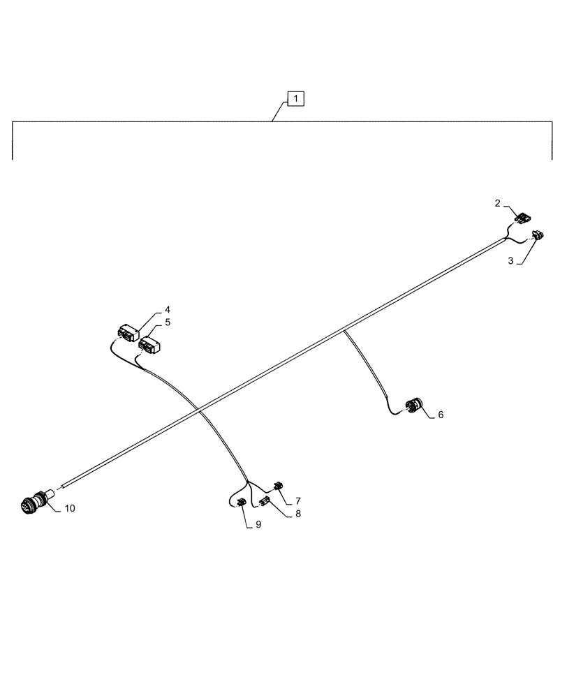 Схема запчастей Case IH 500 - (55.105.AA[01]) - ECU HARNESS (55) - ELECTRICAL SYSTEMS