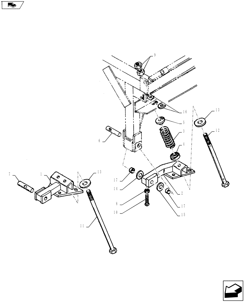 Схема запчастей Case IH TURBO-TIGER - (33.202.01) - DISC MOUNT ASSEMBLY (44) - WHEELS