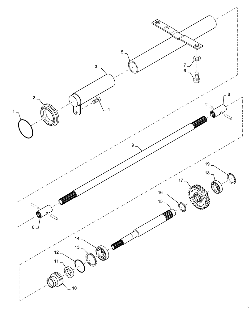 Схема запчастей Case IH FARMALL 50C - (23.314.00[02]) - 4WD SHAFT, FARMALL 40C, 50C (23) - FOUR WHEEL DRIVE SYSTEM