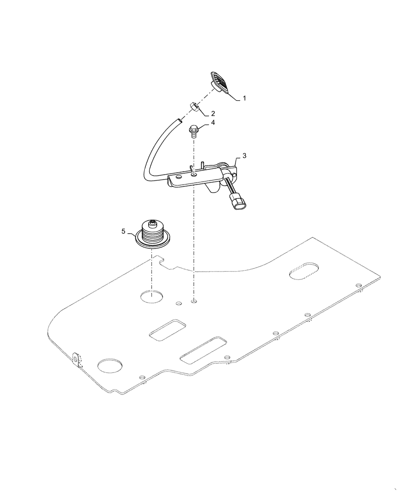 Схема запчастей Case IH FARMALL 40C - (55.525.AL[02]) - ENGINE CONTROL, PEDAL, FARMALL 30C, 35C, 40C, 50C (55) - ELECTRICAL SYSTEMS