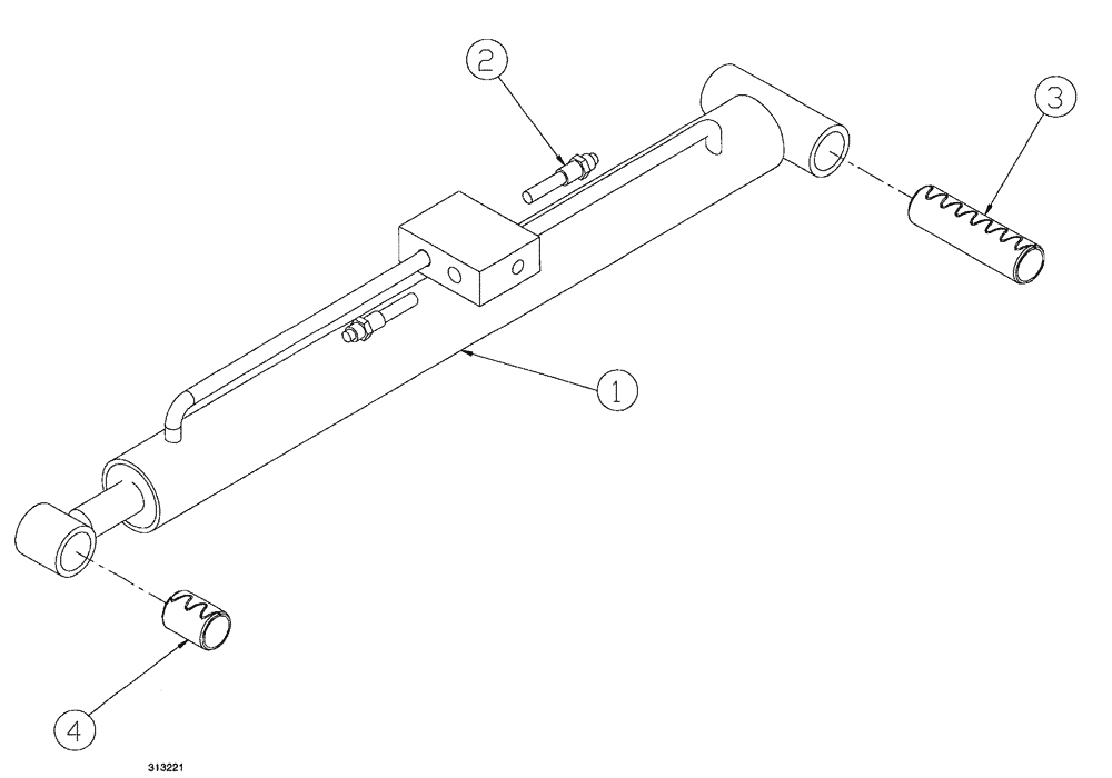 Схема запчастей Case IH SPX4260 - (130) - BOOM HEIGHT ADJUSTMENT CYLINDER ASSEMBLY (78) - SPRAYING
