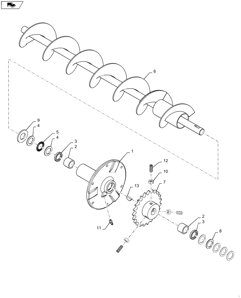 Схема запчастей Case IH 7140 - (74.140.BM) - AUGER, UPPER, TAILINGS ELEVATOR (74) - CLEANING