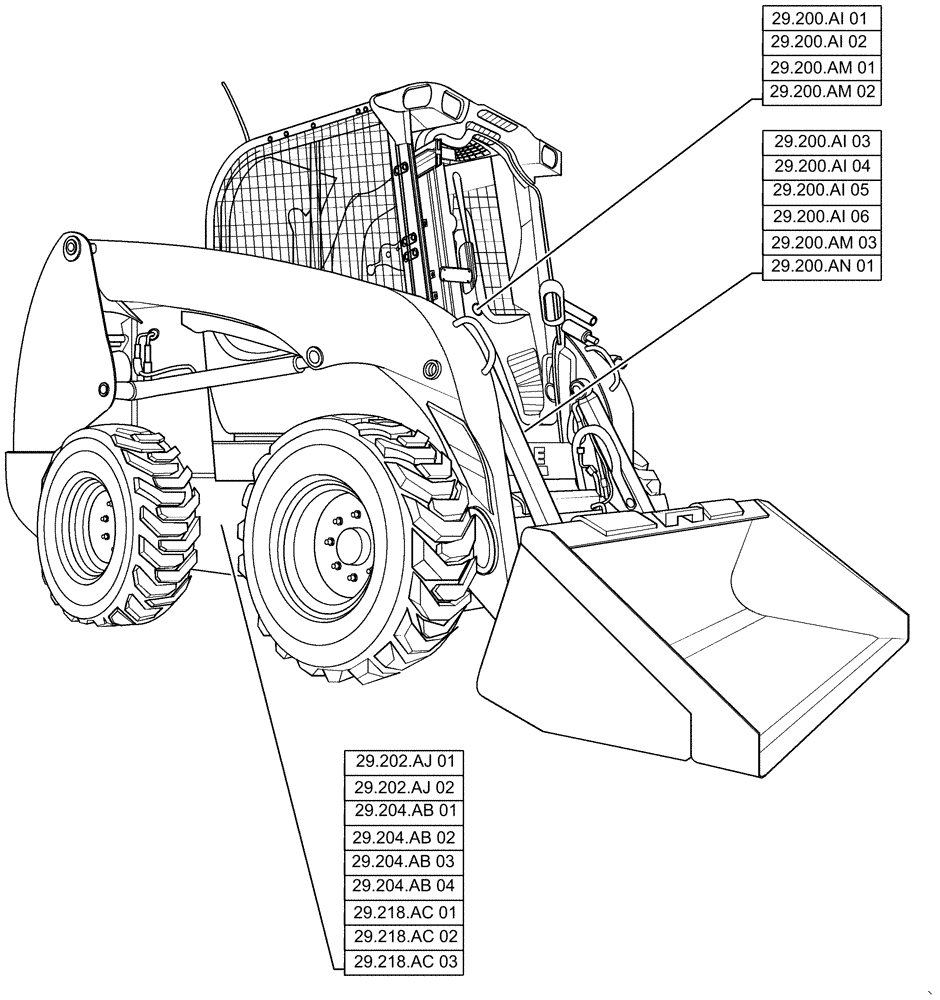 Схема запчастей Case IH SR210 - (29.000.00) - PICTORIAL INDEX - HYDROSTATIC TRANSMISSION (29) - HYDROSTATIC DRIVE