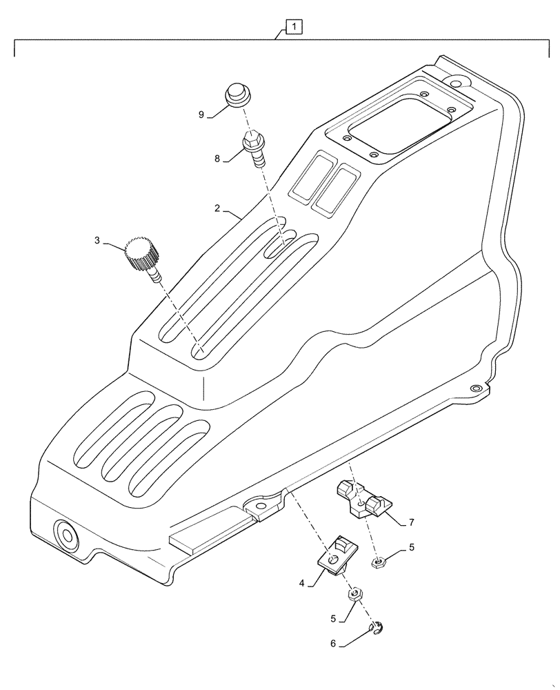 Схема запчастей Case IH FARMALL 50C - (37.108.AE[02]) - HYDRAULIC CONTROL LEVER GUIDE, FARMALL 30C, 35C, 40C, 50C (37) - HITCHES, DRAWBARS & IMPLEMENT COUPLINGS