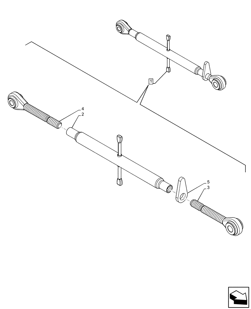 Схема запчастей Case IH FARMALL 75C - (37.120.AA[02]) - VAR - 391953, 743598 - TOP LINK, ARM, COMPONENTS (37) - HITCHES, DRAWBARS & IMPLEMENT COUPLINGS