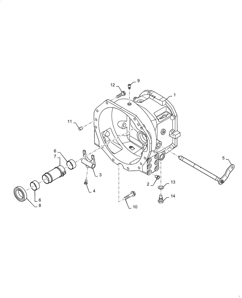 Схема запчастей Case IH FARMALL 40C - (21.110.AB[02]) - MECHANICAL CLUTCH HOUSING, FARMALL 40C, 50C (21) - TRANSMISSION