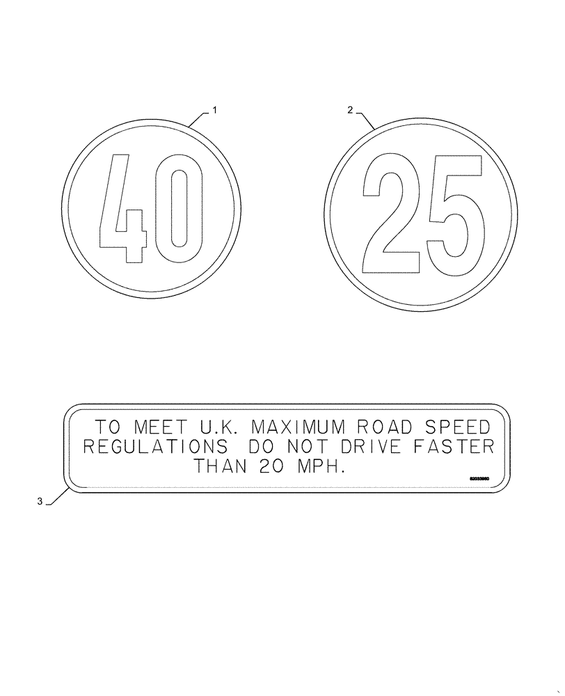 Схема запчастей Case IH QUADTRAC 470 - (90.108.AC[02]) - SPEED DECALS (90) - PLATFORM, CAB, BODYWORK AND DECALS