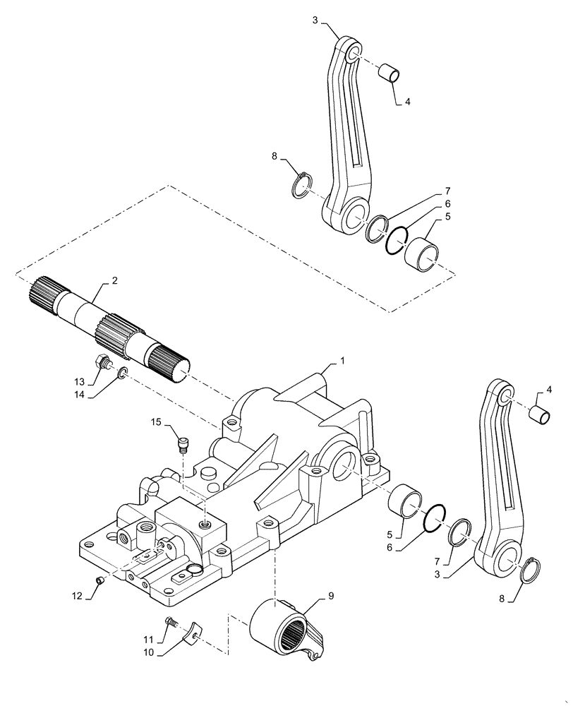 Схема запчастей Case IH FARMALL 50C - (37.110.AM[02]) - 3 POINT HITCH HOUSING GEAR SHAFT, FARMALL 40C, 50C (37) - HITCHES, DRAWBARS & IMPLEMENT COUPLINGS