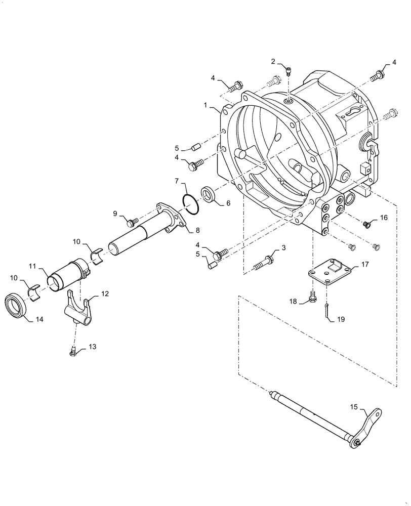 Схема запчастей Case IH FARMALL 30C - (21.110.AB[01]) - MECHANICAL CLUTCH HOUSING, FARMALL 30C, 35C (21) - TRANSMISSION
