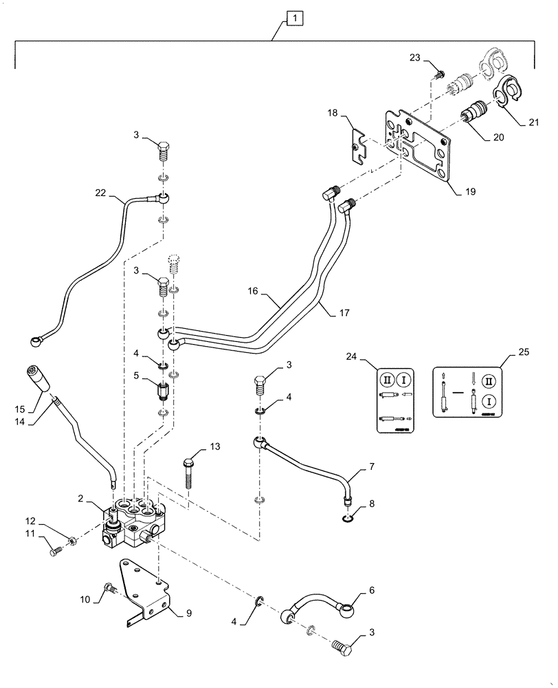 Схема запчастей Case IH FARMALL 30C - (35.204.BE[05]) - REMOTE CONTROL VALVE, FARMALL 30C, 35C (35) - HYDRAULIC SYSTEMS