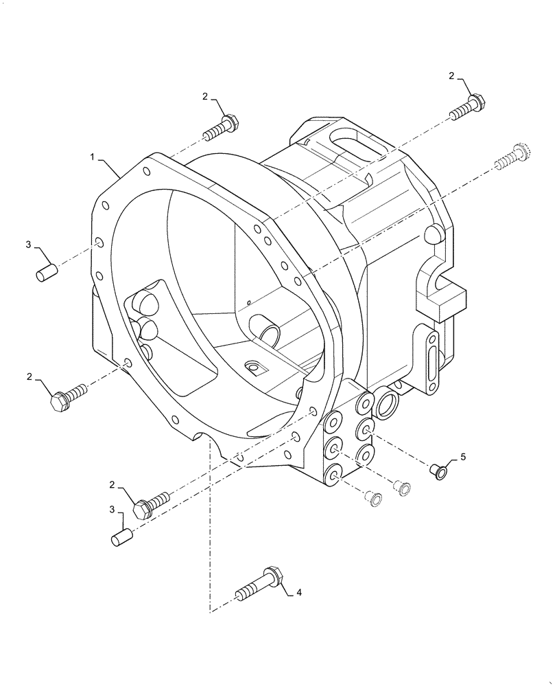 Схема запчастей Case IH FARMALL 40C - (21.110.AB[04]) - HYDROSTATIC TRANSMISSION CLUTCH HOUSING, FARMALL 40C, 50C (21) - TRANSMISSION