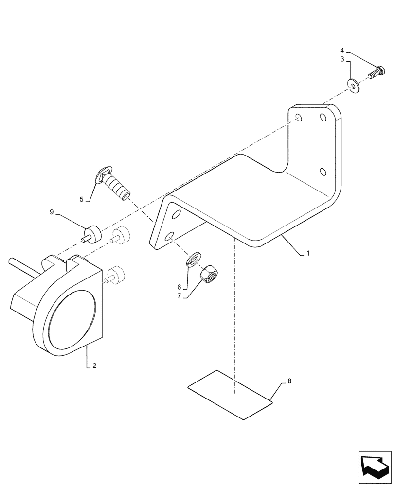 Схема запчастей Case IH QUADTRAC 620 - (55.610.AM[01]) - VAR - 420823 - GROUND SPEED SENSOR (55) - ELECTRICAL SYSTEMS