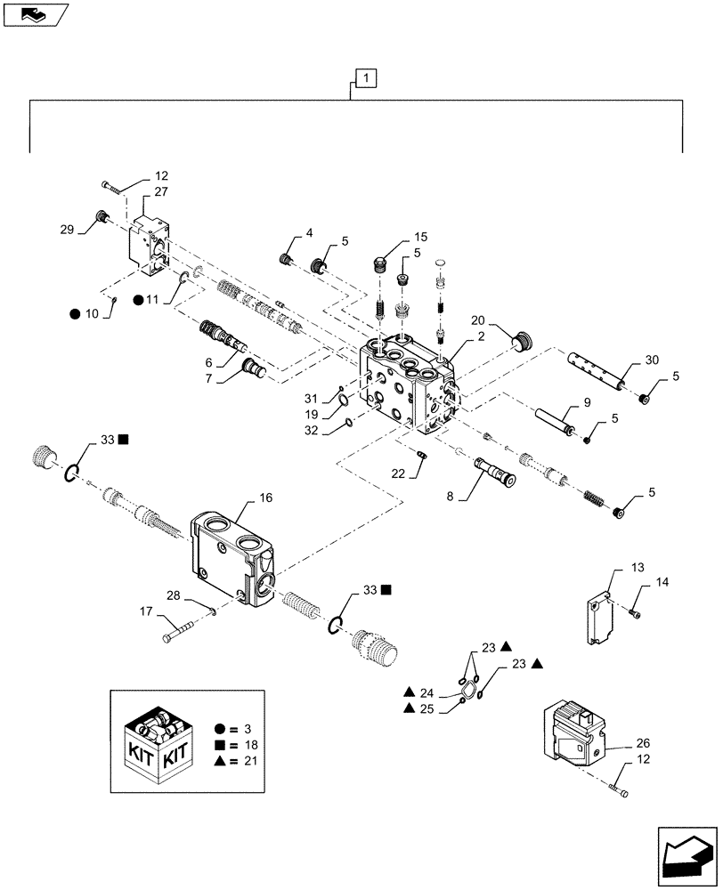 Схема запчастей Case IH QUADTRAC 450 - (41.930.01[01]) - STEERING VALVE, PRIORITY VALVE (41) - STEERING