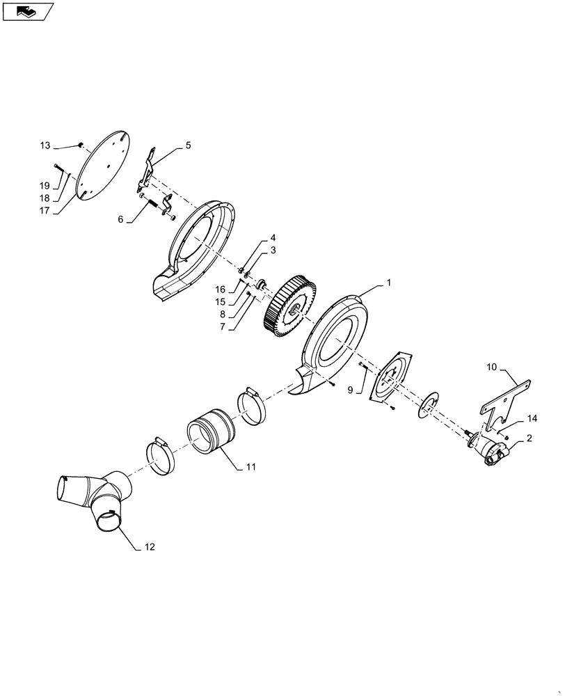 Схема запчастей Case IH 1240 - (80.150.04[01]) - BULK FILL - BLOWER, MODEL YEAR 2011 AND PROIR (80) - CROP STORAGE/UNLOADING