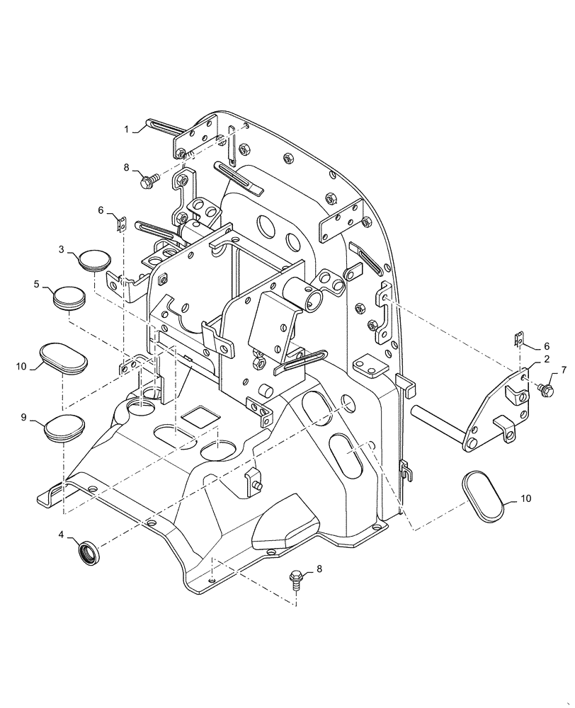Схема запчастей Case IH FARMALL 30C - (41.101.AU[01]) - PEDAL FRAME, HST, FARMALL 30C, 35C, 40C, 50C (41) - STEERING